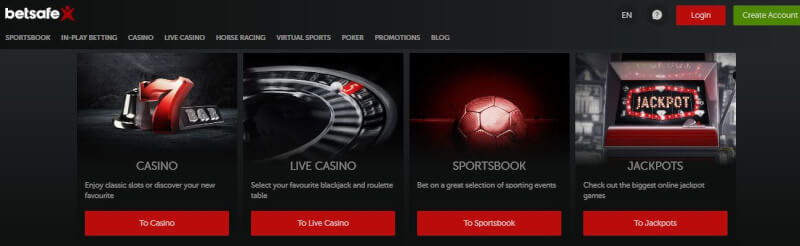 Betsafe Casino provides online casino, sportsbook, real time casino and jackpot games-logo