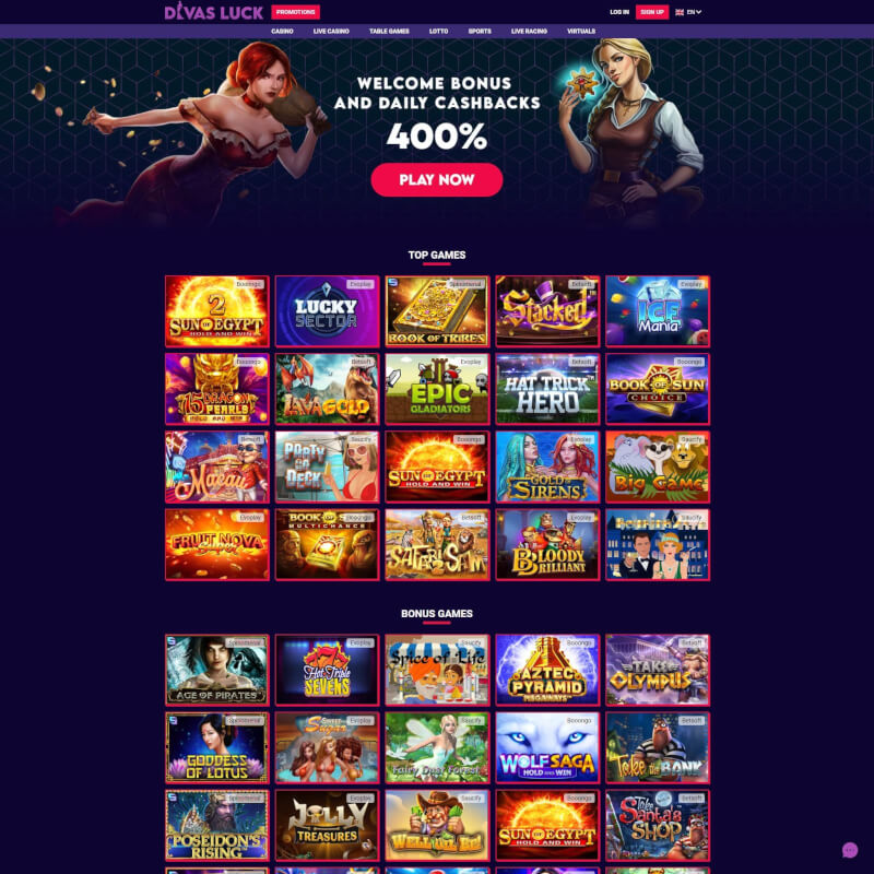 Divas chance Casino screenshot 1