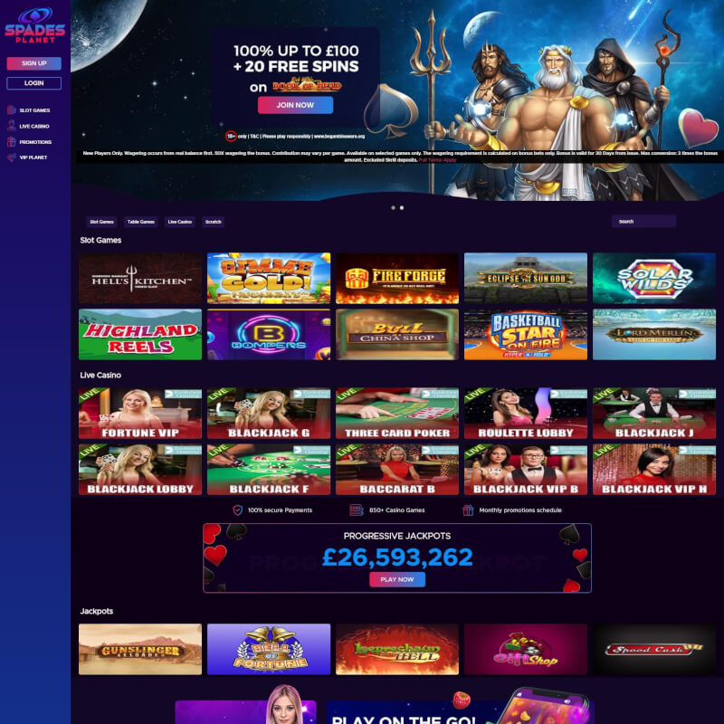 Spades Planet Casino screenshot 1