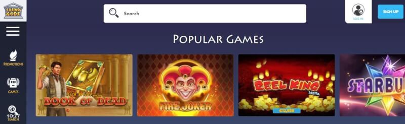casino gods website provides gambling games and promotions for brand new players-logo