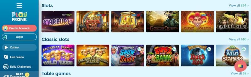 playfrank homepage offers casino games, çox ilk depozit əlavə və yeni oyunçular üçün kampaniyalar-loqosu