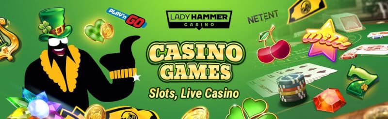ladyhammer casino offers different gambling games like slot machines, blackjack kimi canlı kazino oyunları, bakkara və rulet-loqosu