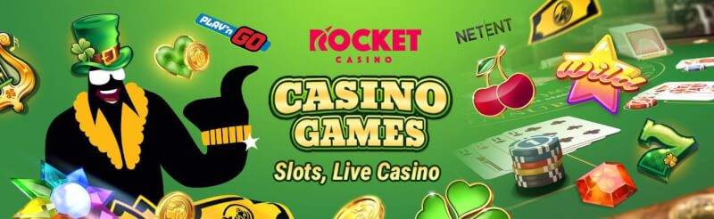 rocket casino provides various casino games like slots, blackjack kimi canlı qumar oyunları, bakkara və rulet-loqosu