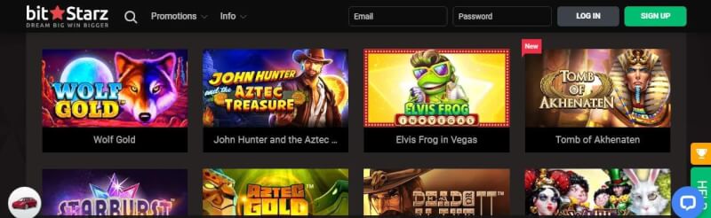 bitstarz homepage provides casino games and promotions for brand new players-logo