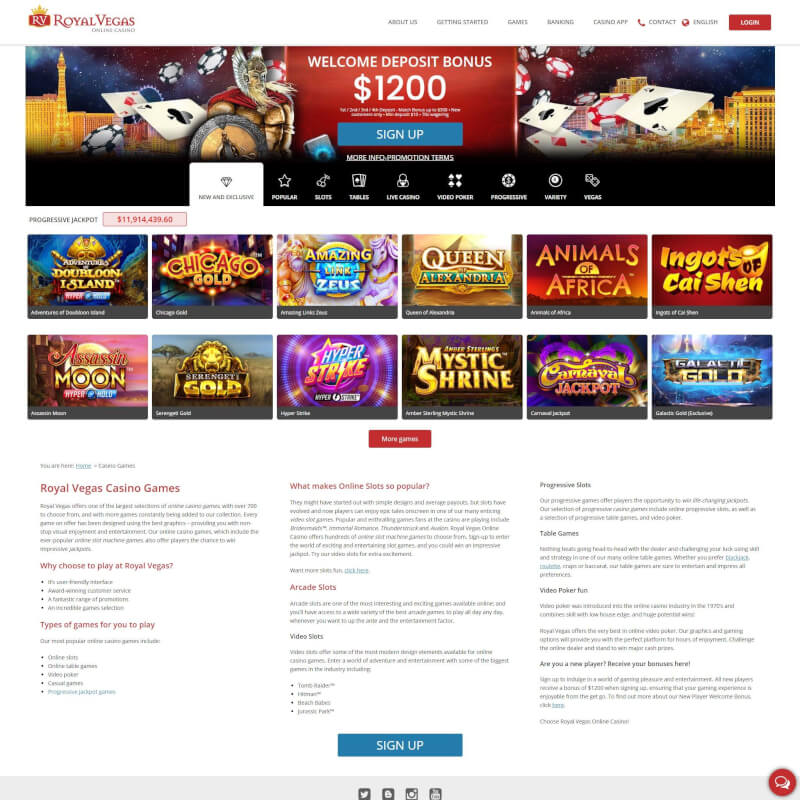 Royal Las vegas Casino screenshot 2