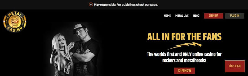 metal casino website provides gambling games, çox ilk depozit əlavə və yeni oyunçular üçün təkliflər-loqosu