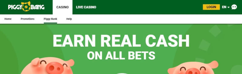 piggy bang website provides gambling games, very first deposit bonus and campaigns for new players-logo