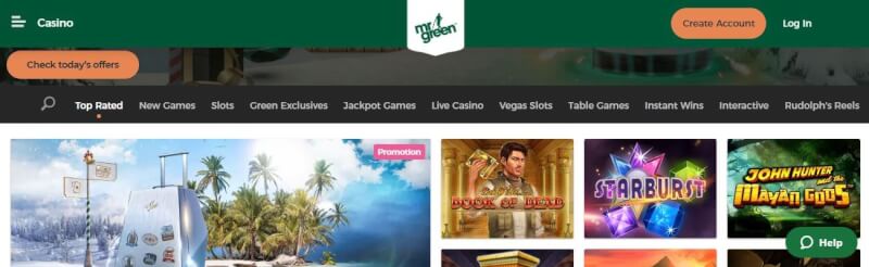 discover Mr Green online casino lobby features including games, bonuslar & extras-logo