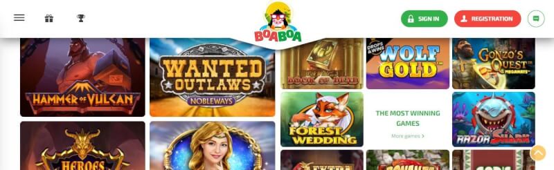 boaboa casino homepage offers gambling games and campaigns for new players-logo