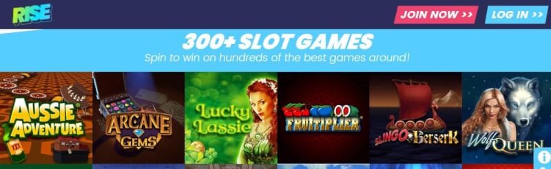 rise casino homepage provides casino games, çox ilk depozit əlavə və yeni oyunçular üçün təkliflər-loqosu