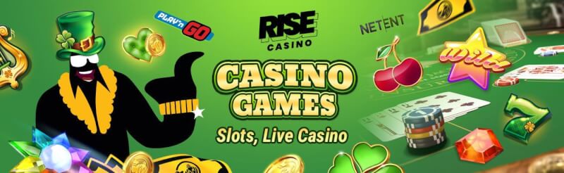 rise casino provides different gambling games like slot machines, blackjack kimi real vaxt kazino oyunları, bakkara və rulet-loqosu