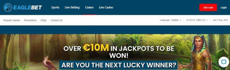 eaglebet homepage provides gambling games, ilk depozit bonusu və yeni oyunçular üçün təkliflər-loqosu