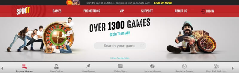 spinit website offers gambling games, ilk depozit bonusu və yeni oyunçular üçün promosyonlar-loqosu