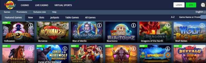 luckland casino website offers gambling games, ilk depozit bonusu və yeni oyunçular üçün kampaniyalar-loqosu