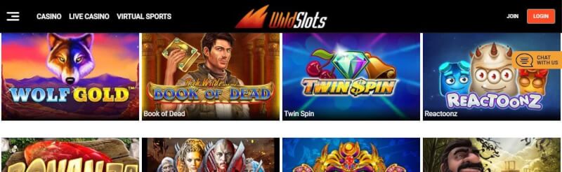 wildslots website provides casino games, ilk depozit əlavəsi və yeni oyunçular üçün promosyonlar-loqosu