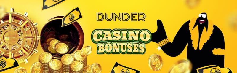 dunder welcome bonus for brand new players offers no-cost spins and deposit bonus-logo