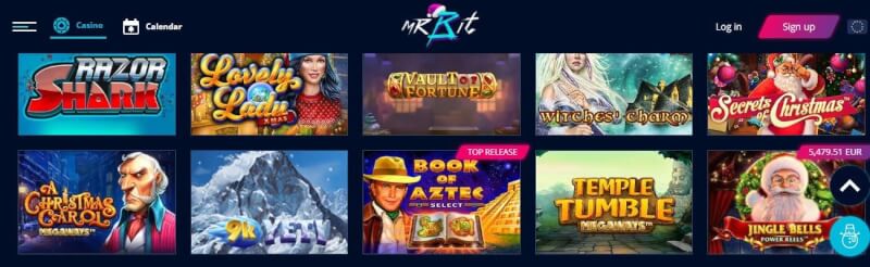 mr little bit casino homepage offers casino games, first deposit extra and promotions for brand new players-logo