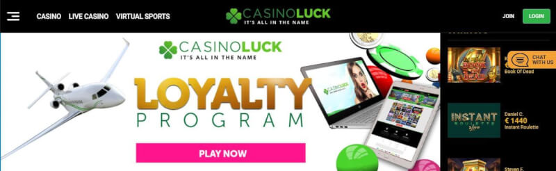 casinoluck website provides casino games, yeni oyunçular üçün ilk depozit bonusu və promosyonlar-loqosu
