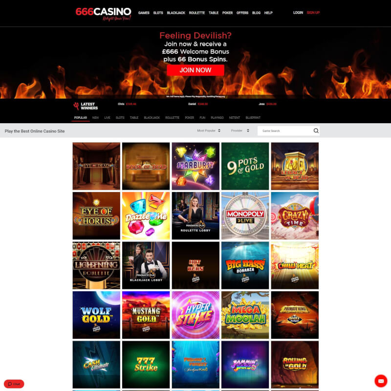 666 Casino screenshot 1