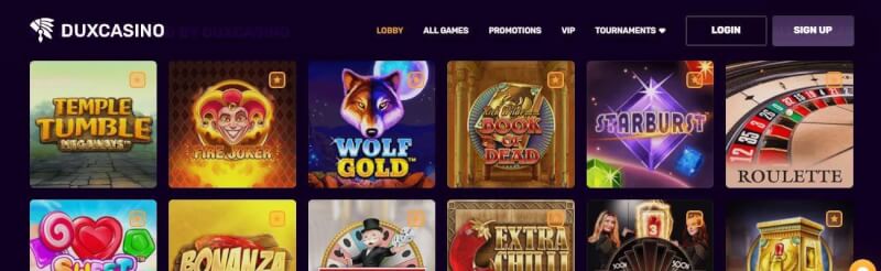 duxcasino website offers casino games and promotions for brand new players-logo