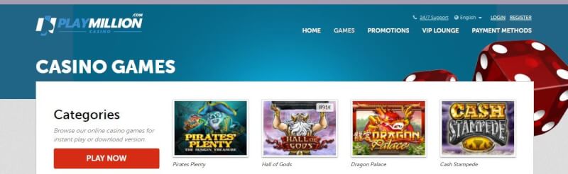 playmillion website offers casino games and campaigns for new players-logo