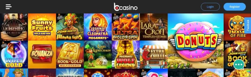 bcasino homepage provides casino games and promotions for brand new players-logo