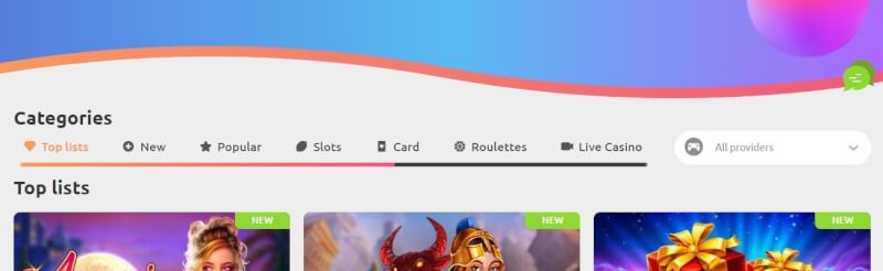 cadoola casino lobby provides slot machines, kartlar, roulettes, live casino-logo