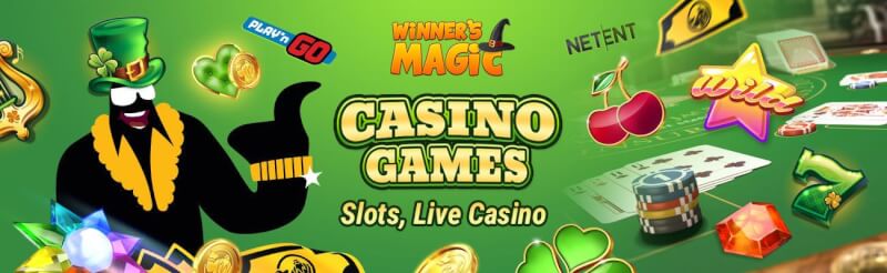 winners magic offers different gambling games like slot machines, blackjack kimi canlı kazino oyunları, bakkara və rulet-loqosu