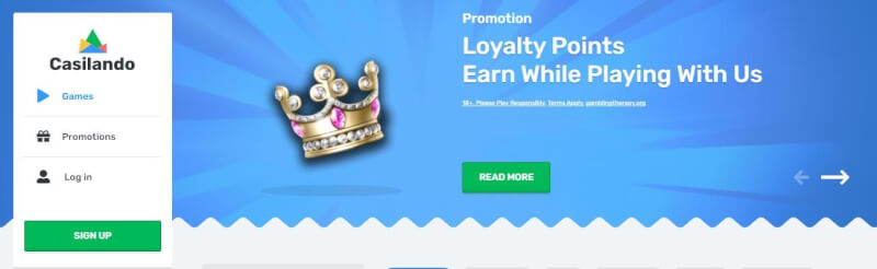 casilando homepage provides gambling games, ilk depozit bonusu və yeni oyunçular üçün kampaniyalar-loqosu