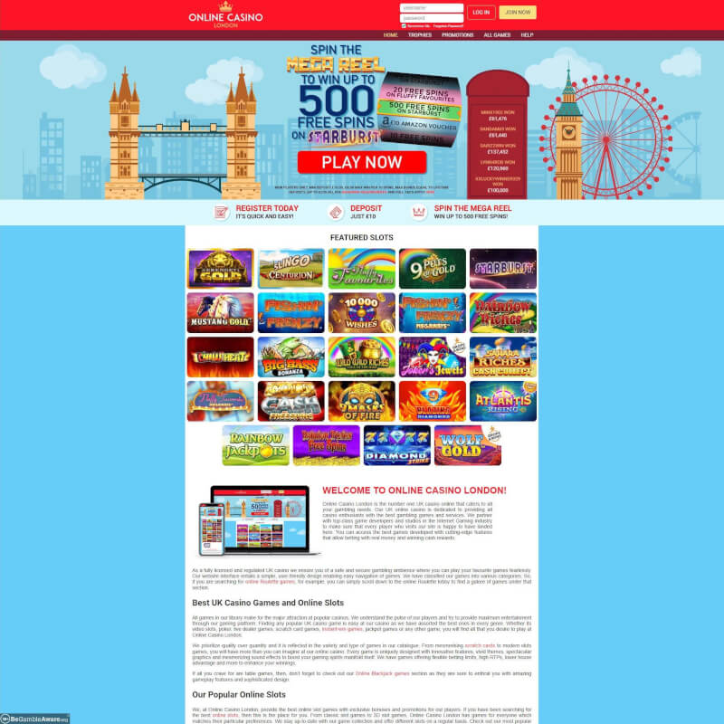internet casino London screenshot 1