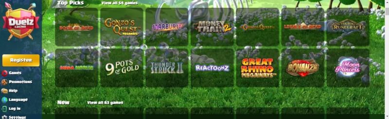 duelz casino website provides gambling games, ilk depozit bonusu və yeni oyunçular üçün kampaniyalar-loqosu