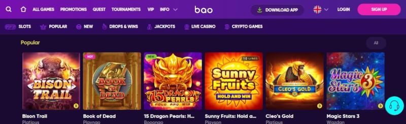 bao casino homepage offers casino games and campaigns for new players-logo