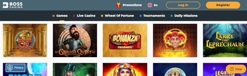 boss casino website provides casino games, ilk depozit bonusu və yeni oyunçular üçün kampaniyalar-loqosu