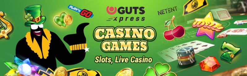 guts xpress offers numerous gambling games like slot machines, blackjack kimi canlı qumar oyunları, bakkara və rulet-loqosu