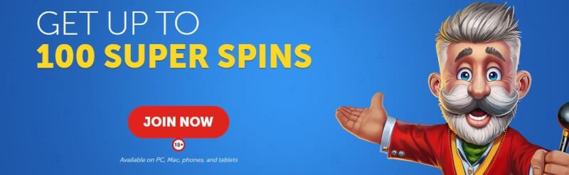 lucky Louis homepage offers gambling games and promotions, free spins for new players-logo