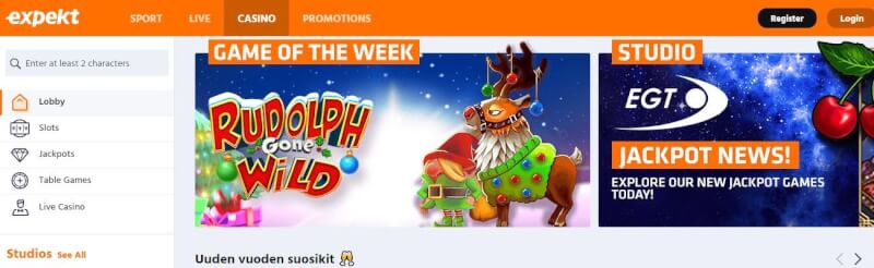 expekt casino website provides casino games, ilk depozit bonusu və yeni oyunçular üçün kampaniyalar-loqosu