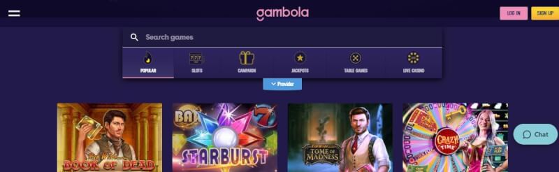 gambola website offers gambling games and campaigns for brand new players-logo
