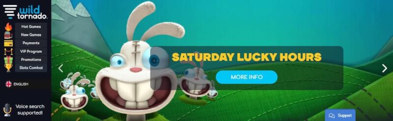 wild tornado lobby offers hot games, brand-new games, payments options, vip program, campaigns and slots combat-logo